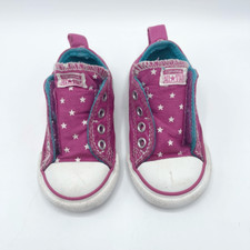 Converse Magenta Metallic Stars - Slip On Aplix Sneakers - Toddler US size 5