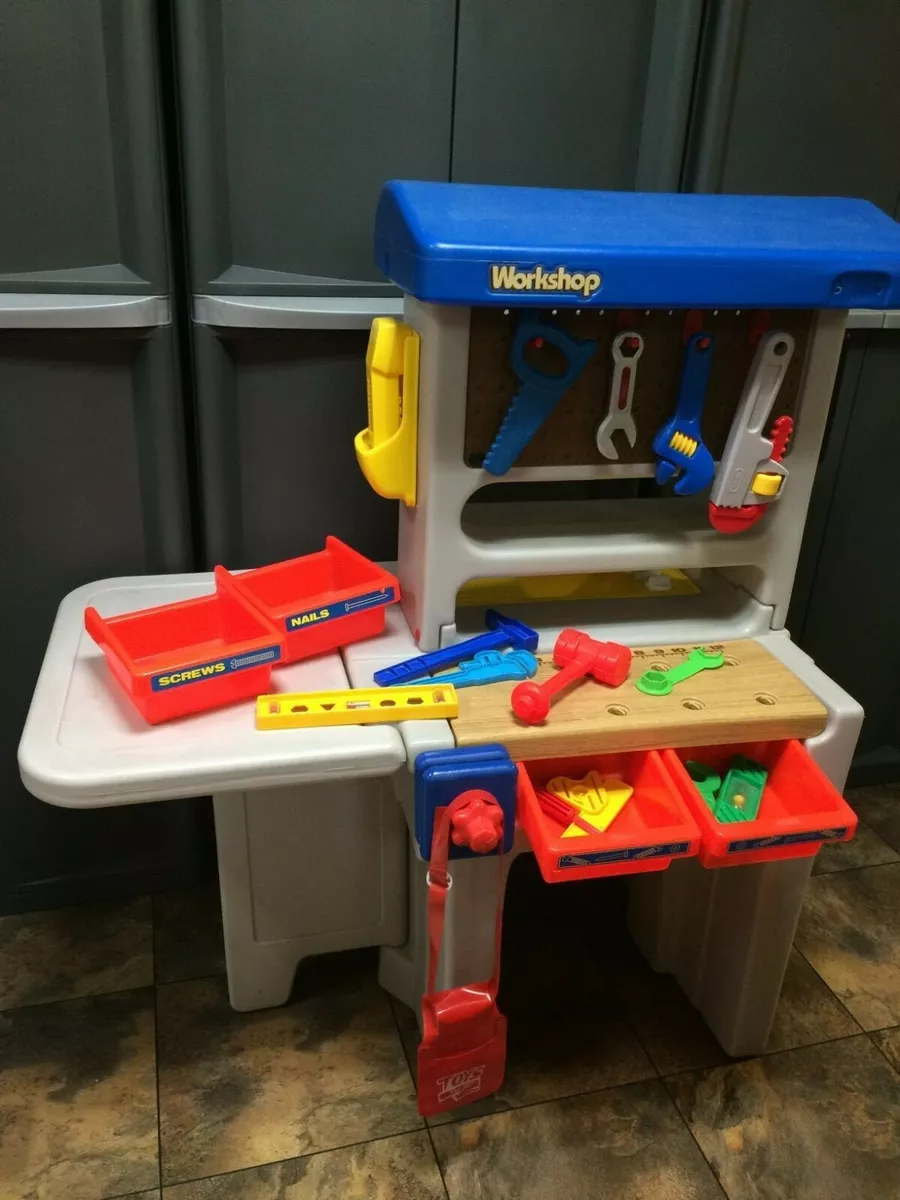 Set of 3 Vintage Little Tikes Playsets Toolbench Washer Dryer Ironing Board