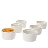 6X Muffin SchäLchen Bianca Weiß 120Ml Mini-Backform Soufflé Auflauf CrèMe BrûLéE