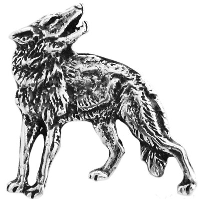 925 Silber Krafttier Wolf Intuition Lernen Wolfanhänger Wikinger  + Lederschnur