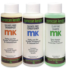 Confezione da 3 Shampoo Chiarificante alla Cheratina Marocchina, Shampoo Senza Solfati e Balsamo...