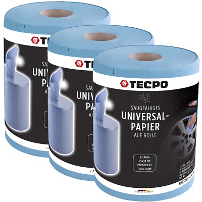8 Rollen WBV Putztuch Blau 500 Blatt 22x38cm Werkstattrolle Inkl