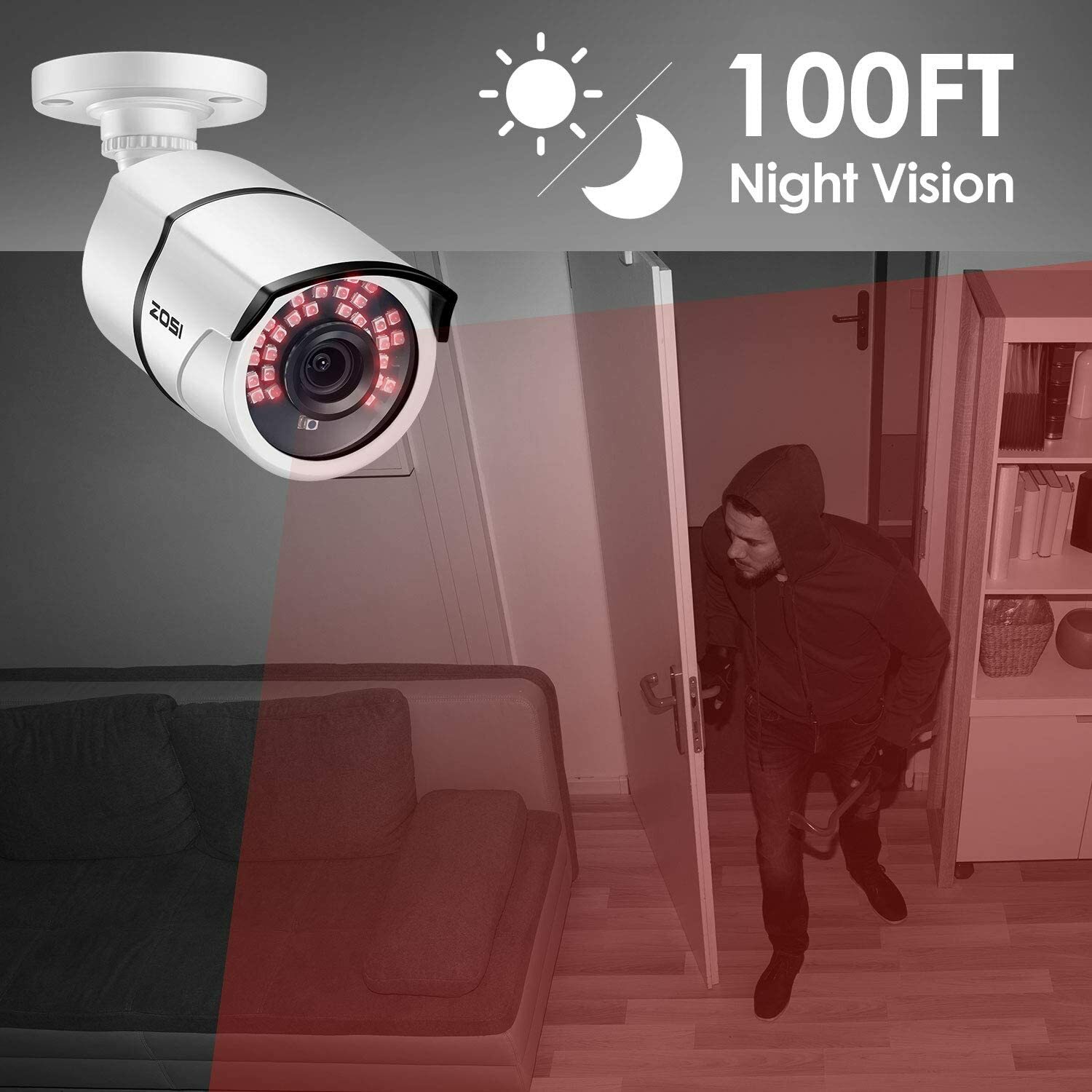 caméra surveillance ip67 – vue détaillée