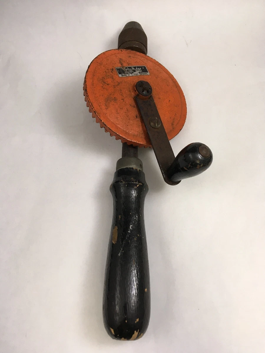 Vintage Hand Drill Shroder West German 1960s Tool 10