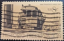 1971 SAN FRANCISCO CABLE CAR Stamp: Scott #1442 Historic Preservation Used