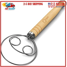 13-Inch Danish Dough Whisk Stainless Steel Bread & Sourdough Whisking Tool