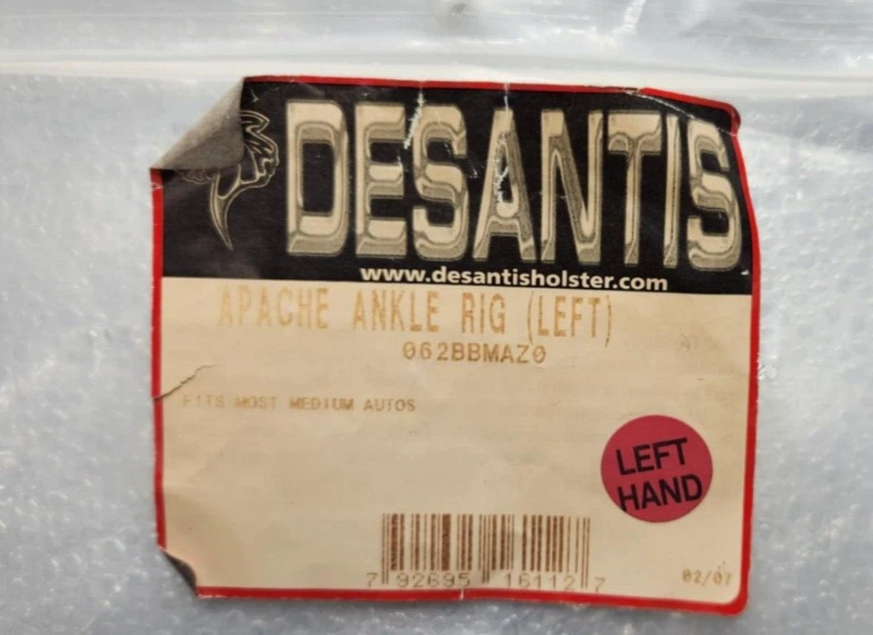 New: Desantis Apache Ankle Rig - Left Handed Concealment Holster - Medium Autos - Image 4 of 4