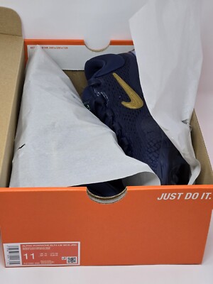 Nike Alpha Huarache Elite 4 Jackie Robinson MCS Cleats Navy Gold