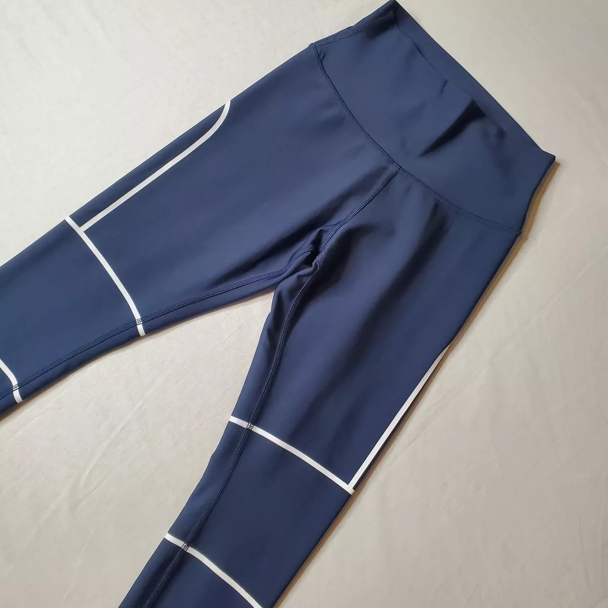 Alo Yoga Women's Size M Half-Time Legging Airlift Fabric Navy Blue