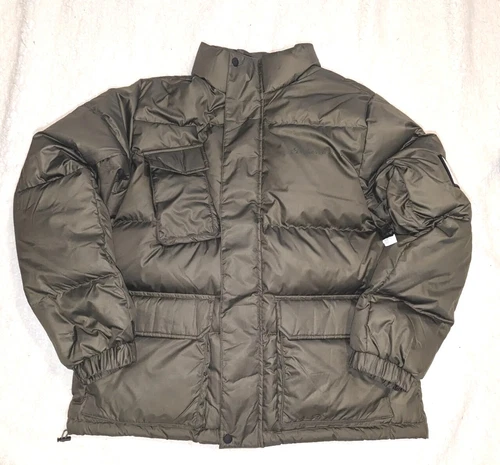 Eddie Bauer Expedition NEW NWOT Mens DOWN Puffer OLIVE GREEN Jacket Coat M  #P28