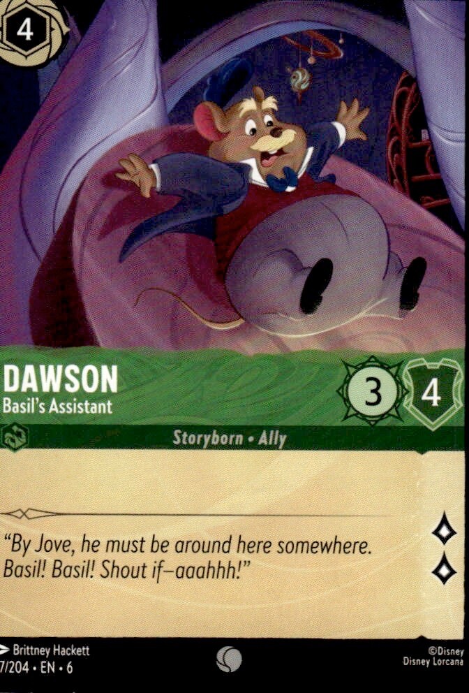 Lorcana TCG Dawson - Basil's Assistant 77/204 Azurite Sea Common NM