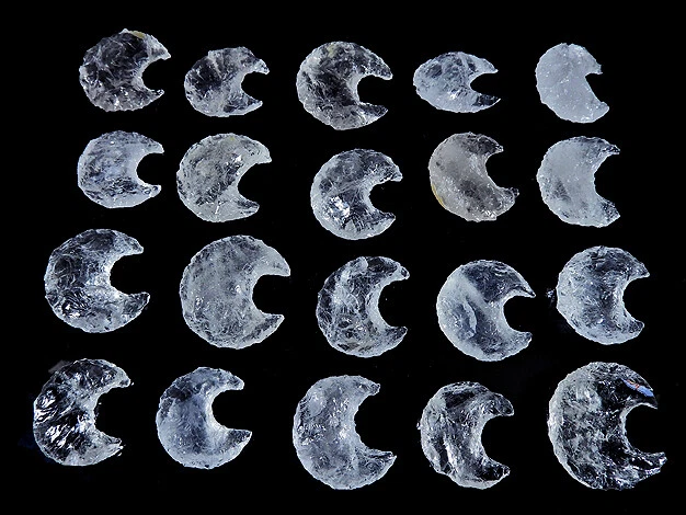 Pietra curativa luna cristallo mezzaluna forma luna metafisica intaglio gemme... - Immagine 2 di 4