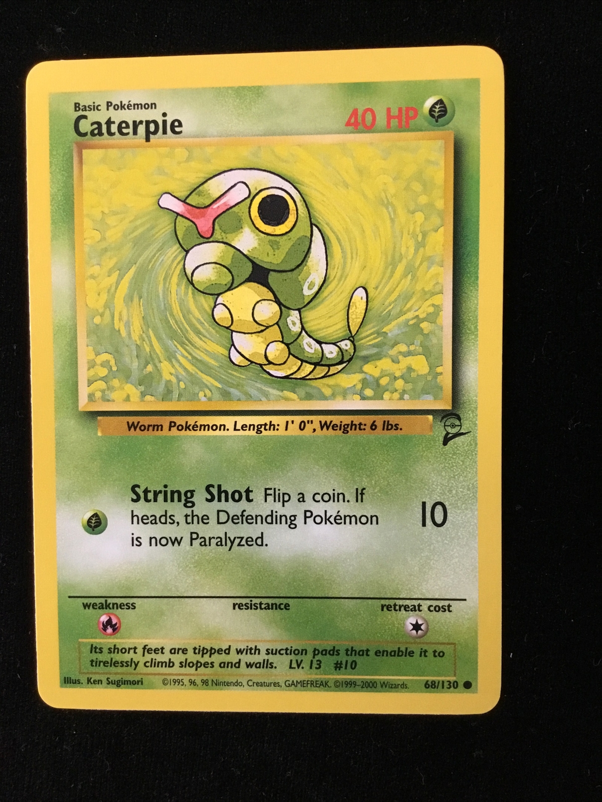 Pokémon TCG Caterpie Base Set 2 68/130 Regular Common NM NP