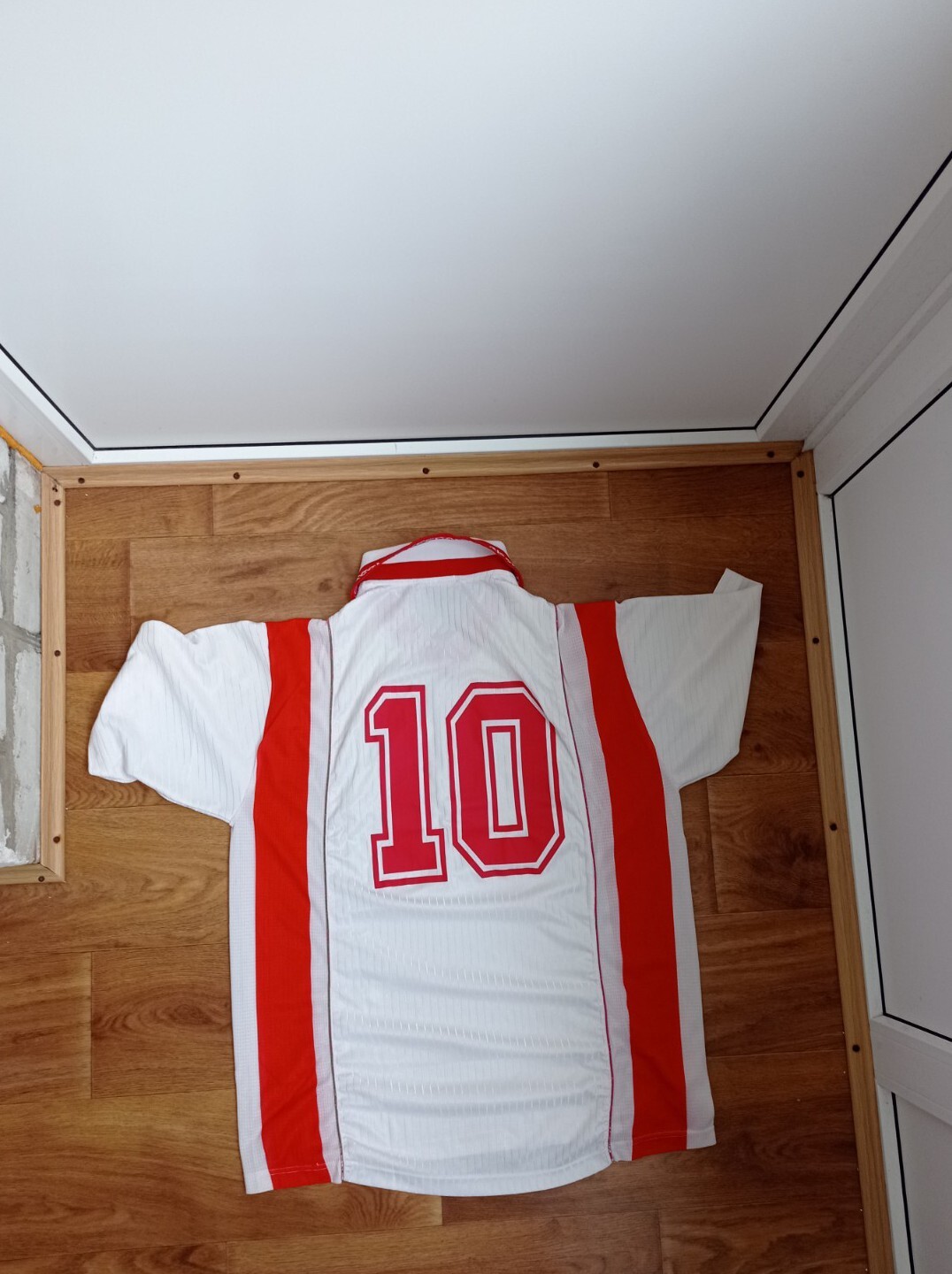 REEBOK RETRO VINTAGE 90s FOOTBALL SHIRT SOCCER JERSEY #10 WHITE JERSEY szXL L thumbnail 3