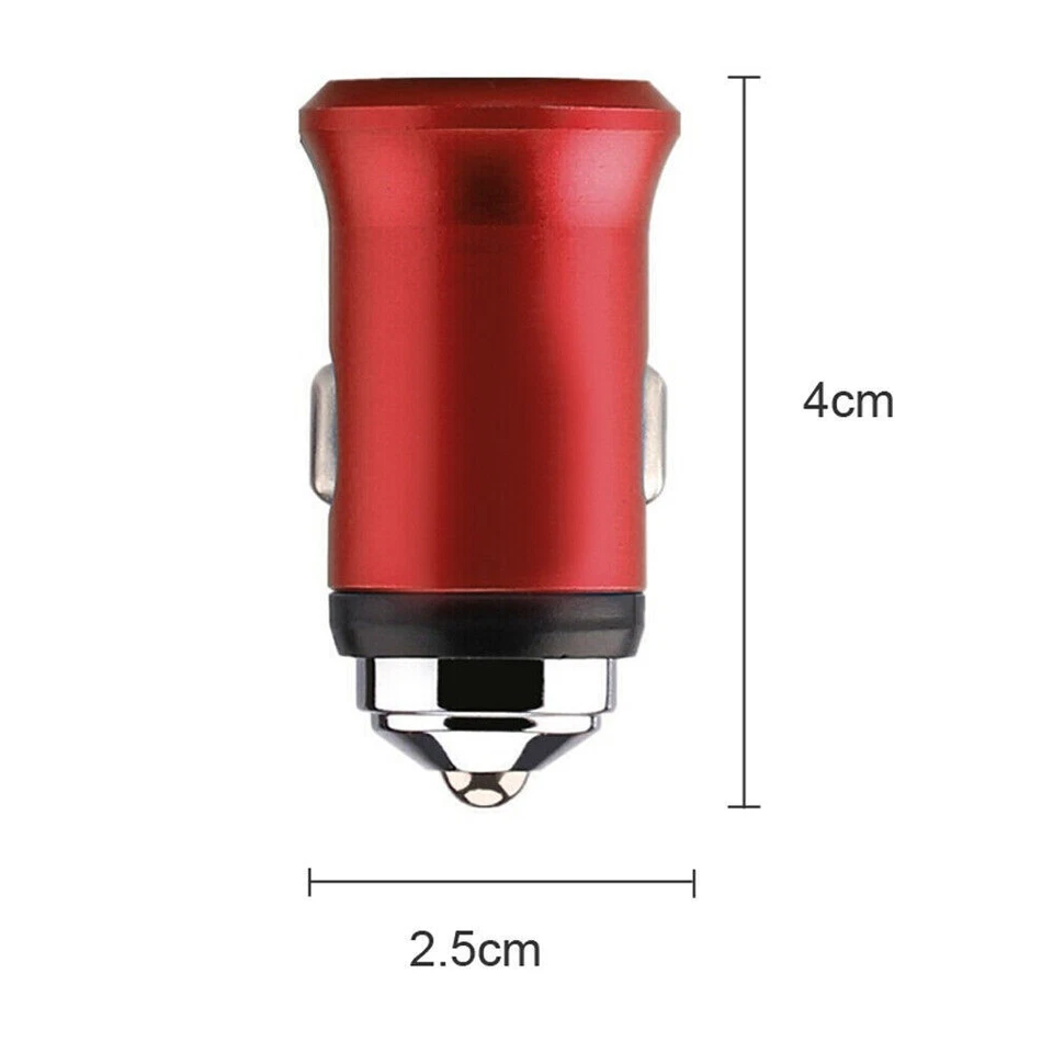 Adaptador de cargador de coche rápido USB de 2 puertos para iPhone Android LG Samsung Foto 2 de 4