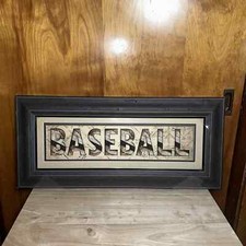 Baseball sign- 20x10x1.5in long/Room Decor