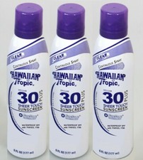 3 VINTAGE HAWAIIAN TROPIC SPF 30 SHEER TOUCH SUNSCREEN SPRAY FREE SHIPPING USA