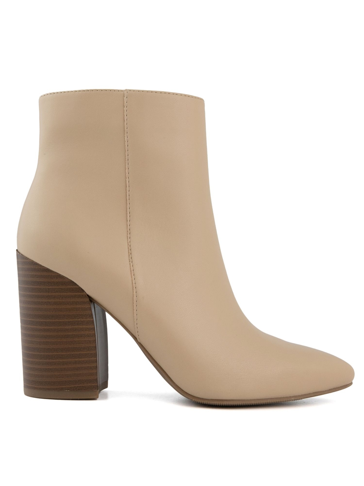 Женские коричневые ботильоны на молнии с острым носком и блочным каблуком Evvie SUGAR, на мягкой подкладке, 8 М