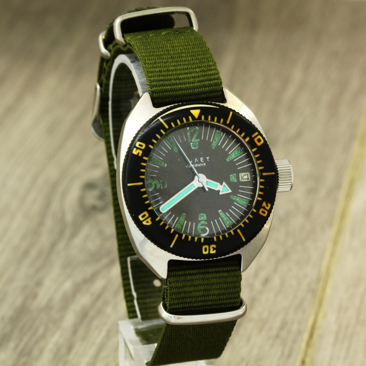 VERY RARE Poljot amphibia USSR men's automatic wristwatch Cal