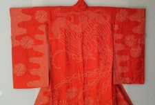 Antique High-End Shibori Silk Japanese Under-Kimono, Nagajuban, Shibori TieDye