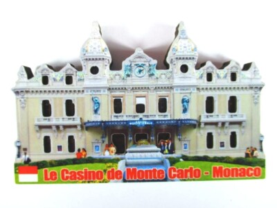 Monaco Casino 3 D Holz Souvenir Deluxe Magnet Frankreich Neu