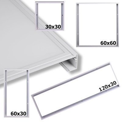 LED Panel Rahmen 30x30 60x30 120x30 60x60  Aufputz Aufbau Deckenaufbau Weiß 
