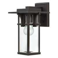 AußEnleuchte Wandlampe Alu-Druckguss Glas H 29,8 Cm Bronze 1 Flammig IP44