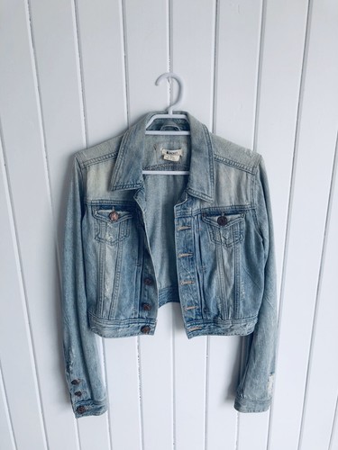 H\u0026M Cropped crop Denim Jacket Vintage 