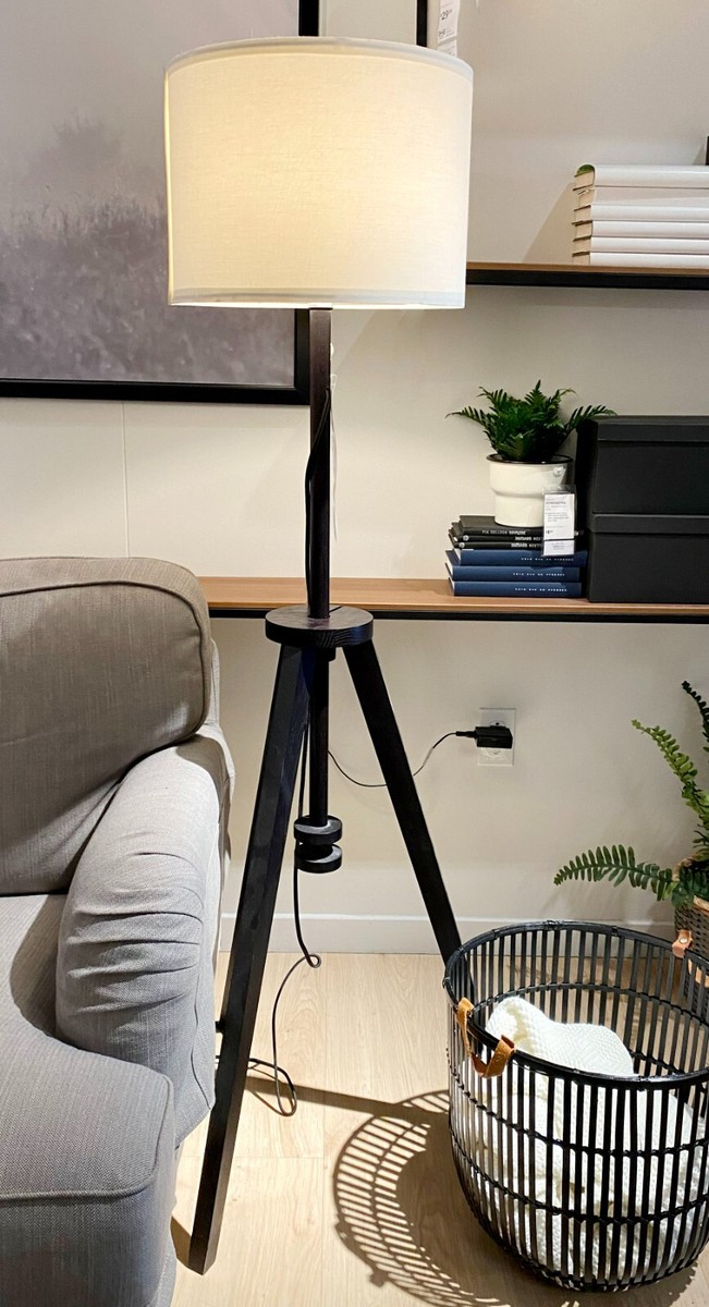 Ikea LAUTERS Floor Lamp Modern Solid Wood, Brown Ash/White + Ikea LAUTERS Floor Lamp Modern Solid Wood, Brown Ash/White +