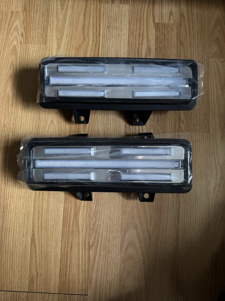 2X Luces de señal LED DRL cromadas Switchback para camioneta Chevy GMC Jimmy Foto 2 de 2