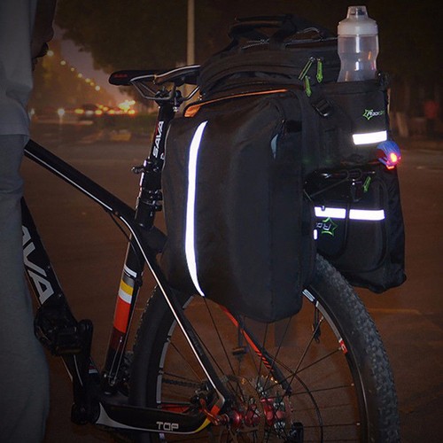 ROCKBROS MTB Bike Rear Carrier Bag Cycling Pannier Bag Large Capacity 10-35L - Picture 5 of 11