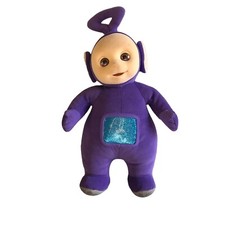 1998 Vintage Eden Teletubbies Tinky Winky 15  Purple Plush Doll Flocked Face