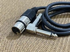 3 Pin XLR Male to Right Angle 1/4" TRS Balanced mono Microphone Custom Cable2M