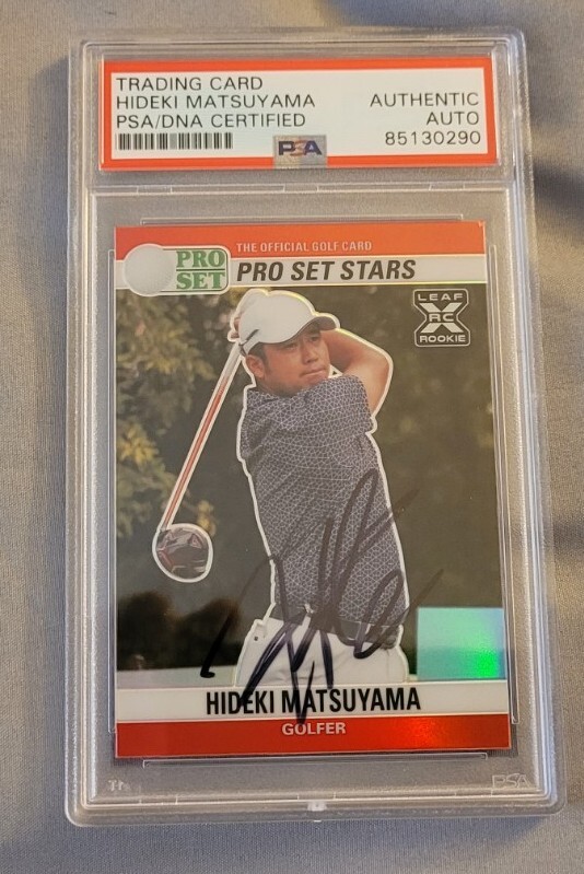 Hideki Matsuyama signed autographed 2021 Proset Golf Rookie Card RC IP auto PSA