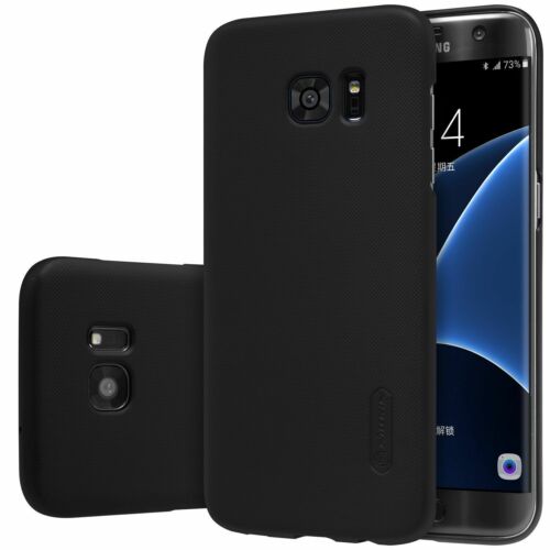 Genuine Nillkin Frosted Shield Black Hard Case Cover for Samsung Galaxy S7 edge - Picture 1 of 8
