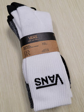 New Vans Logo Men's 3-Pairs Skater Surfer Street Crew Socks Classic Mixed