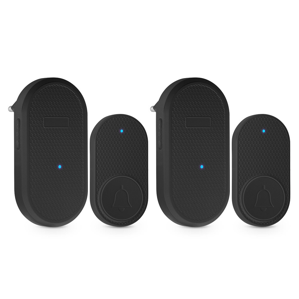 Wireless Doorbell Chime Plugi-n Receiver Adjustable Volume Ring Remote Button-image