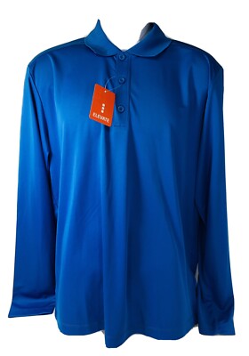 Elevate Mens/Hommes Long Sleeve Polo Shirt Olympic Blue MEDIUM CA19737
