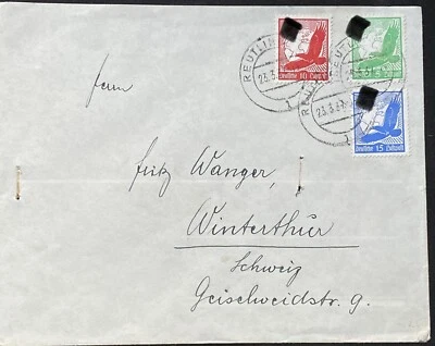 Sammlerstück Brief aus Reutlingen nach Winterthur Schweiz 1937 - Bild 1 von 2