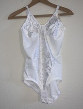 Vintage White Bodysuit Lingerie Size 34 B