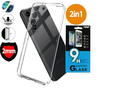 Samsung S22 Plus Ultra Schutzhülle UV-Filter Back Case Kameraschutz 9H Glas 2mm