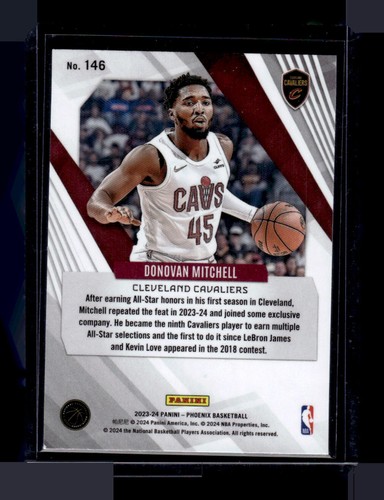 2023-24 Panini Phoenix #146 Donovan Mitchell Phoenix Blue Ice Cavaliers - Picture 2 of 2