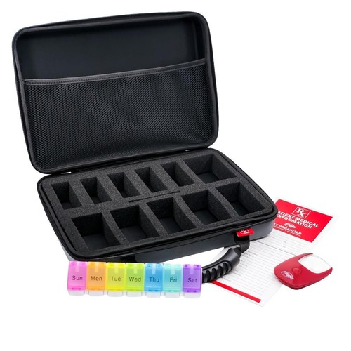 Flipo Rx Organizador con Lupa de Luz LED y Pastillero Semanal, Nuevo, Gris - Imagen 3 de 4