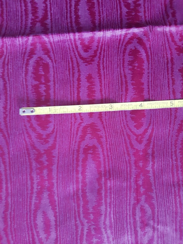 VTG Fabric 31" X 35" Wood Grain Print Red Burgundy Cotton Sewing Quilting - Image 4 of 4