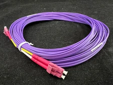 OM4 LC to LC Fiber Optic Patch Cable Multimode Duplex Purple 50/125 Various Size