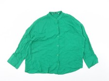 Basic Damen UK Gr&ouml;&szlig;e S Zara Gr&uuml;n Knopfleiste