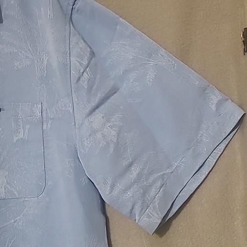 Joe Marlin Men's Blue Short Sleeve Button Up Hawaiian Shirt - Size - Large NWT - Picture 3 of 15