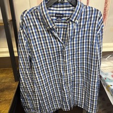 mens haggar long sleeve button down shirt 2xl