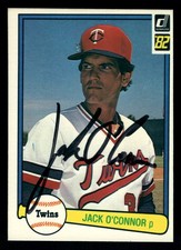 Jack O'Connor Minnesota Twins IP Signed Autographed 1982 Donruss #539