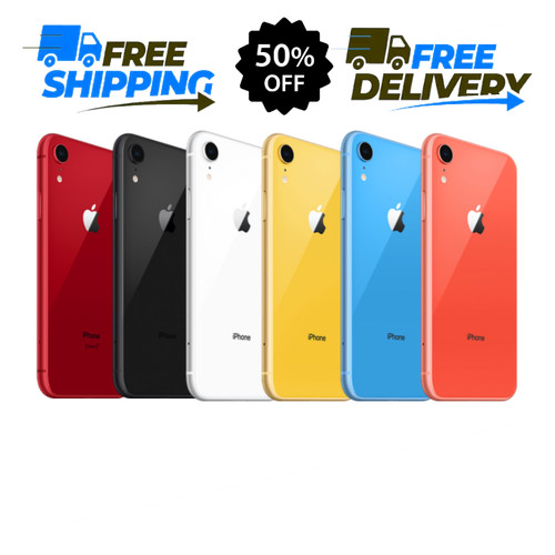 Apple iPhone XR 64GB Gsm Unlocked Verizon At&t Sprint - Yellow/Coral